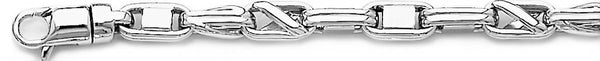 18k white gold chain, 14k white gold chain 5.8mm Double Angle Chain Necklace