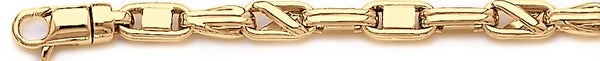 18k yellow gold chain, 14k yellow gold chain 5.8mm Double Angle Chain Necklace