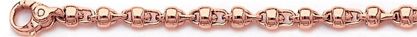 14k rose gold, 18k pink gold chain 4.9mm Acorn Link Bracelet