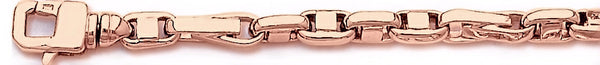 14k rose gold, 18k pink gold chain 5.4mm Chunk I Link Bracelet