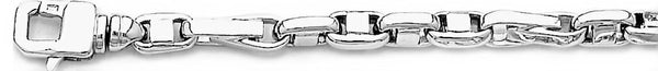 18k white gold chain, 14k white gold chain 5.4mm Chunk I Link Bracelet