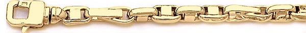 18k yellow gold chain, 14k yellow gold chain 5.4mm Chunk I Link Bracelet