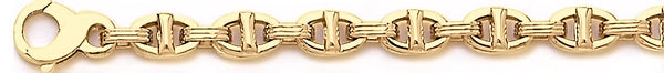 18k yellow gold chain, 14k yellow gold chain 6.3mm Triple Avenger Link Bracelet