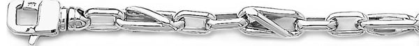 18k white gold chain, 14k white gold chain 6.7mm Criss Angle Chain Necklace