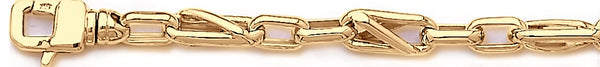 18k yellow gold chain, 14k yellow gold chain 6.7mm Criss Angle Chain Necklace