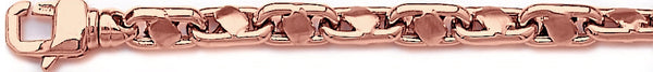 14k rose gold, 18k pink gold chain 6.9mm Chunk II Link Bracelet