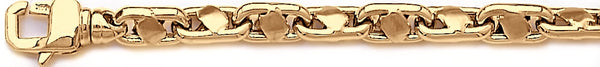 18k yellow gold chain, 14k yellow gold chain 6.9mm Chunk II Link Bracelet