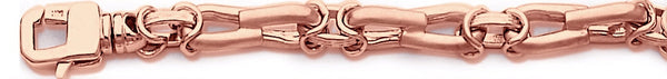 14k rose gold, 18k pink gold chain 7.5mm Kasi Link Bracelet