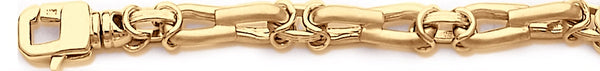 18k yellow gold chain, 14k yellow gold chain 7.5mm Kasi Link Bracelet