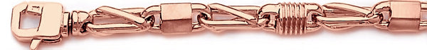 14k rose gold, 18k pink gold chain 7.5mm Radical IV Link Bracelet