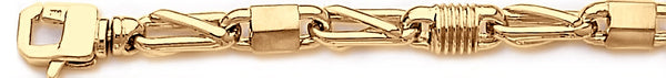 18k yellow gold chain, 14k yellow gold chain 7.5mm Radical IV Link Bracelet