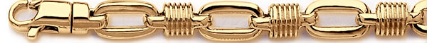 18k yellow gold chain, 14k yellow gold chain 8.3mm Radical V Link Bracelet