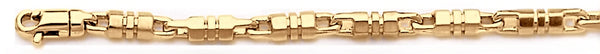 18k yellow gold chain, 14k yellow gold chain 4mm Barrel Link Bracelet