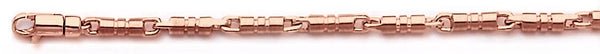 14k rose gold, 18k pink gold chain 3mm Barrel Chain Necklace