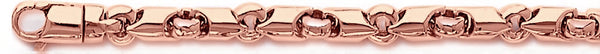 14k rose gold, 18k pink gold chain 5.9mm Rizzo Link Bracelet