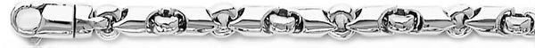 18k white gold chain, 14k white gold chain 5.9mm Rizzo Link Bracelet