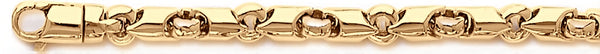 18k yellow gold chain, 14k yellow gold chain 5.9mm Rizzo Link Bracelet