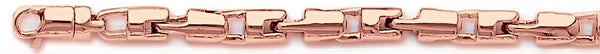 14k rose gold, 18k pink gold chain 5.5mm Merci Link Bracelet