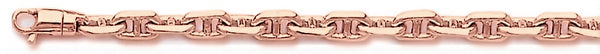 14k rose gold, 18k pink gold chain 5mm Anchor Link Bracelet