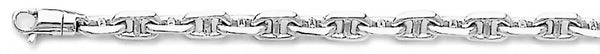 18k white gold chain, 14k white gold chain 5mm Anchor Link Bracelet