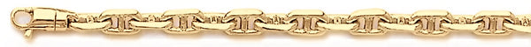 18k yellow gold chain, 14k yellow gold chain 5mm Anchor Link Bracelet