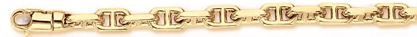 18k yellow gold chain, 14k yellow gold chain 5.6mm Anchor Link Bracelet