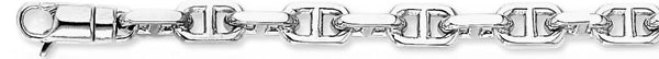 18k white gold chain, 14k white gold chain 6.6mm Anchor Chain Necklace