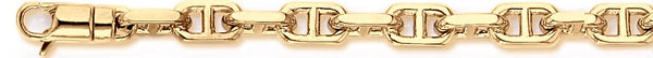 18k yellow gold chain, 14k yellow gold chain 6.6mm Anchor Chain Necklace