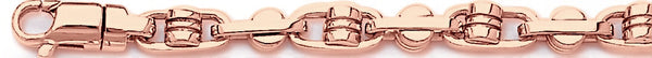 14k rose gold, 18k pink gold chain 6.9mm Timeon Link Bracelet