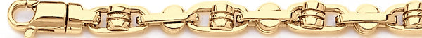 18k yellow gold chain, 14k yellow gold chain 6.9mm Timeon Link Bracelet