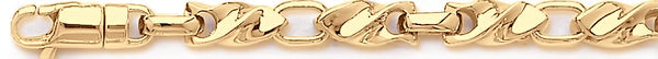 18k yellow gold chain, 14k yellow gold chain 6.7mm Vibe Link Bracelet