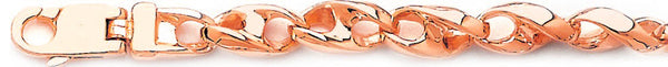 14k rose gold, 18k pink gold chain 8.1mm Monterey Chain Necklace