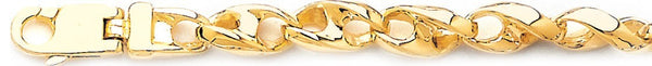 18k yellow gold chain, 14k yellow gold chain 8.1mm Monterey Link Bracelet