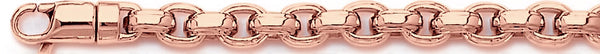 14k rose gold, 18k pink gold chain 7.3mm Round  Link Bracelet