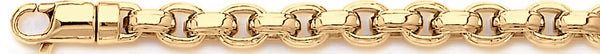 18k yellow gold chain, 14k yellow gold chain 7.3mm Round  Link Bracelet
