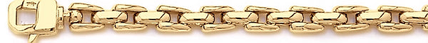 18k yellow gold chain, 14k yellow gold chain 6.5mm 3-Row Link Bracelet