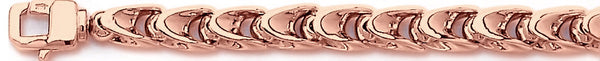 14k rose gold, 18k pink gold chain 6.5mm Cocoon Link Bracelet