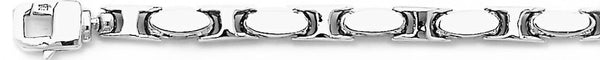 18k white gold chain, 14k white gold chain 5.6mm Flat Oval Link Bracelet