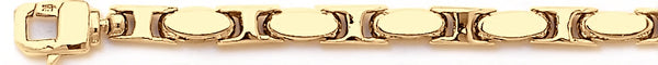18k yellow gold chain, 14k yellow gold chain 5.6mm Flat Oval Link Bracelet