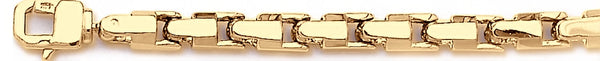 18k yellow gold chain, 14k yellow gold chain 6.2mm Flat Rolo Link Bracelet