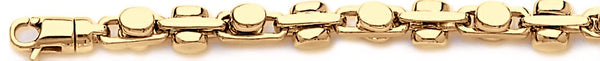 18k yellow gold chain, 14k yellow gold chain 6.6mm Bullet II Link Bracelet