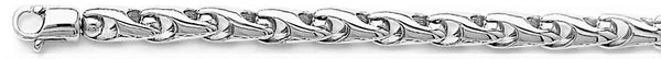 18k white gold chain, 14k white gold chain 5.5mm Wave Link Bracelet