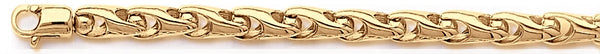 18k yellow gold chain, 14k yellow gold chain 5.5mm Wave Link Bracelet