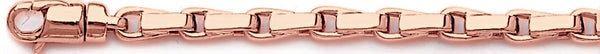 14k rose gold, 18k pink gold chain 5.5mm Offset Link Bracelet