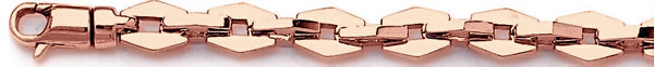 14k rose gold, 18k pink gold chain 7.5mm Forum Link Bracelet
