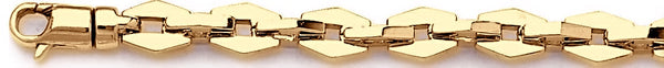 18k yellow gold chain, 14k yellow gold chain 7.5mm Forum Link Bracelet