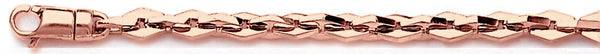 14k rose gold, 18k pink gold chain 4.8mm Forum Link Bracelet