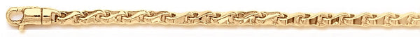 18k yellow gold chain, 14k yellow gold chain 3.4mm Knuckle Bone Link Bracelet