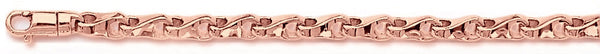 14k rose gold, 18k pink gold chain 4.3mm Knuckle Bone Link Bracelet