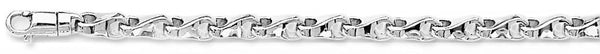 18k white gold chain, 14k white gold chain 4.3mm Knuckle Bone Link Bracelet